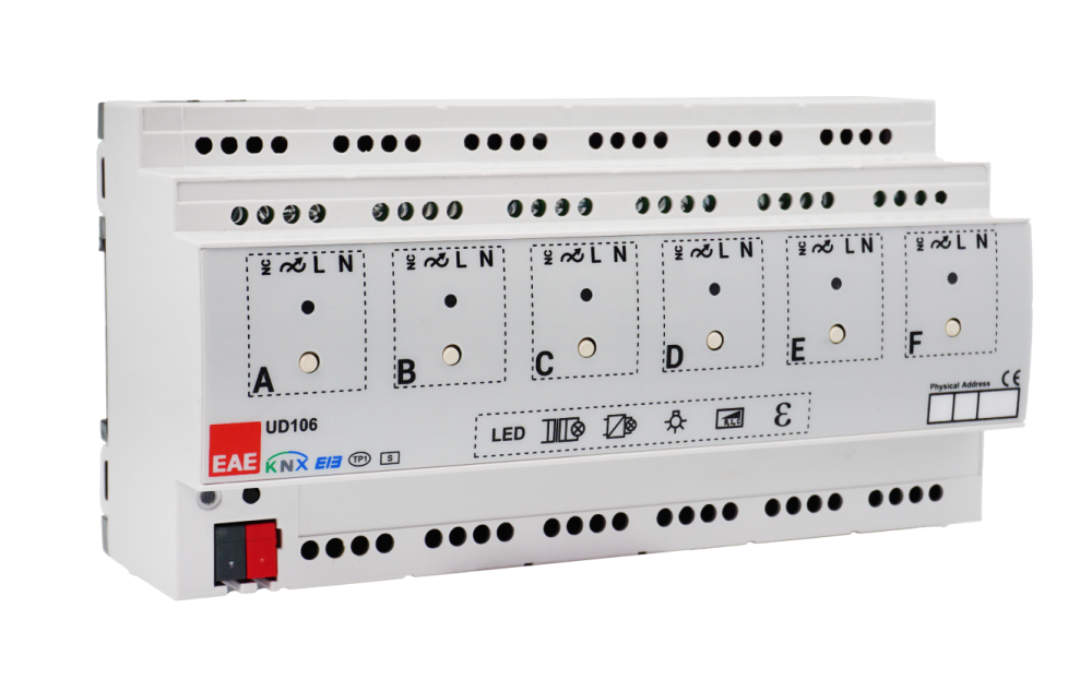 Module variateur KNX UD106 EAE 6 canaux rail DIN