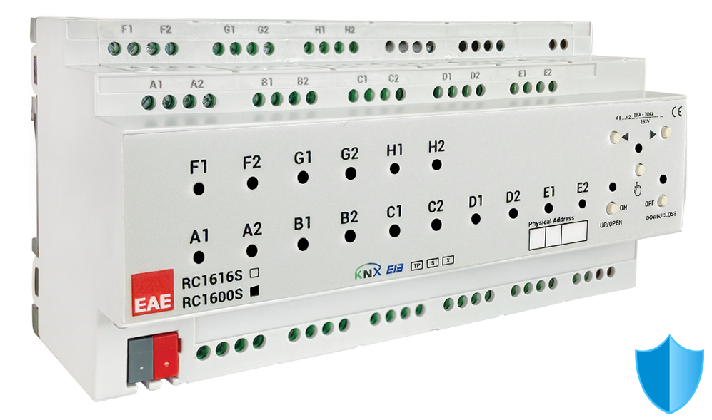 Actionneur KNX RCU1600S EAE 16 sorties 16 A rail DIN